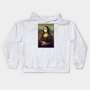 MONA LISA WITH CORONAVIRUS MASK Kids Hoodie